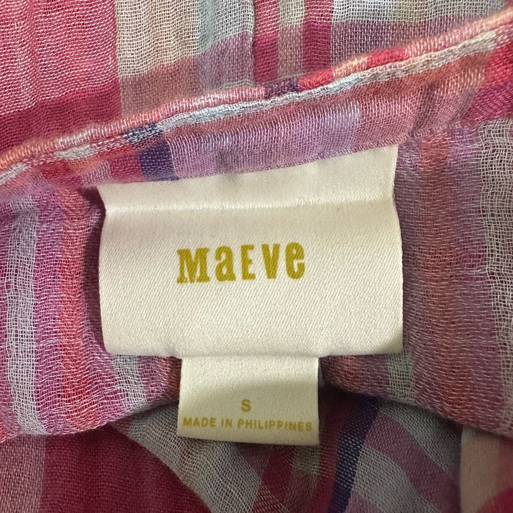 Maeve Anthropologie Plaid Swing Sleeveless Dress Sz S - Picture 9 of 10